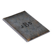 Carnet Initiales décorées d'un monogramme rustiques (Côté Droit)