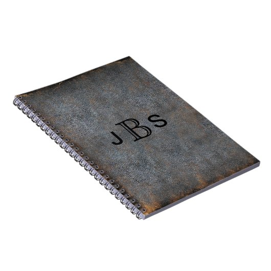 Carnet Initiales décorées d'un monogramme rustiques (Côté Droit)