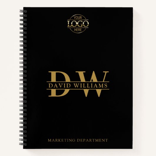 Carnet Initiales du logo et du monogramme de marque perso (Devant)