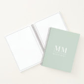 Carnet Initiales du monogramme vert de l'âge (Intérieur)