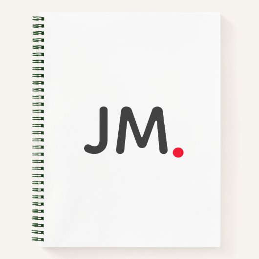 Carnet Initiales en gras modernes | Striking Statement Fu (Devant)