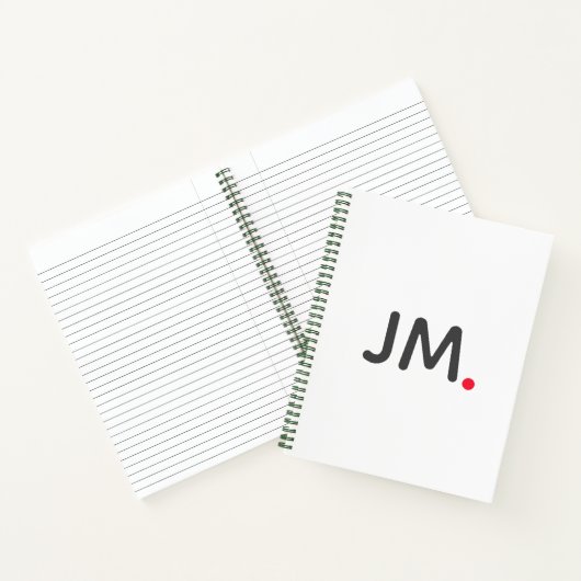 Carnet Initiales en gras modernes | Striking Statement Fu (Intérieur)