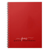 Carnet Initiales et nom de monogramme professionnel simpl (Devant)