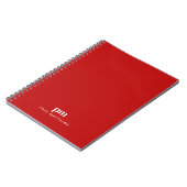 Carnet Initiales et nom de monogramme professionnel simpl (Côté gauche)