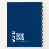 Carnet Initiales minimales Atelier Noir Bleu Blanc (Dos)