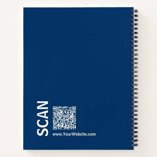 Carnet Initiales minimes noir bleu blanc Atelier (Dos)