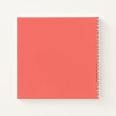 Carnet Initiales Monogramme | Blanc Sur Corail (Dos)
