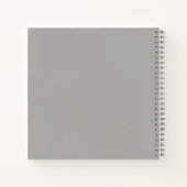 Carnet Initiales Monogramme | Blanc Sur Gris Clair (Dos)