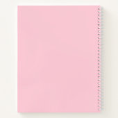 Carnet Initiales Monogramme | Blanc Sur Rose Clair (Dos)