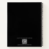 Carnet Initiales Monogramme Or Noir Moderne Professionnel (Dos)