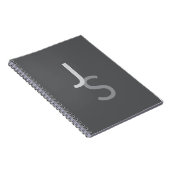 Carnet Initiales monogrammes à chevauchement moderne | Gr (Côté Droit)