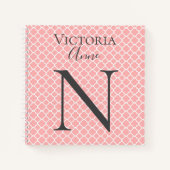 Carnet Initiales Monogrammes Nom Abstrait Plutôt (Devant)