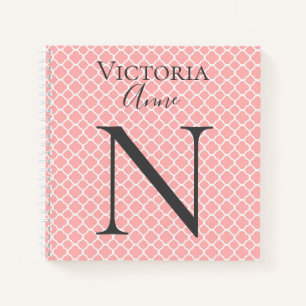 Carnet Initiales Monogrammes Nom Abstrait Plutôt