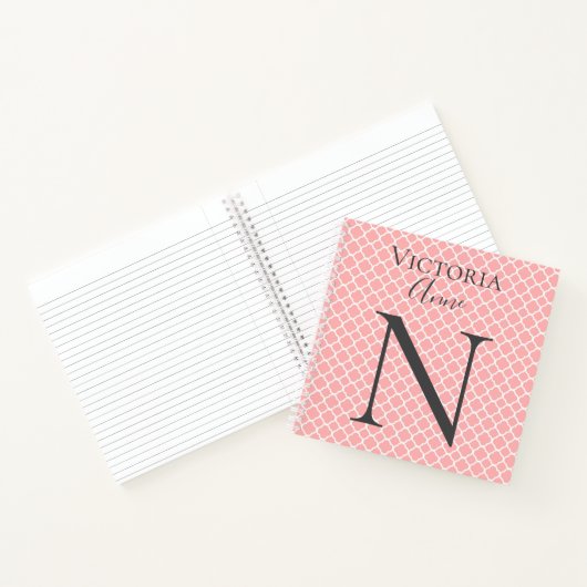 Carnet Initiales Monogrammes Nom Abstrait Plutôt (Intérieur)