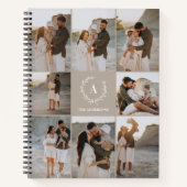 Carnet Initiales personnalisées Élégant Monogramme photo  (Devant)