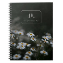 Initiales personnalisées et marguerites lunaires p