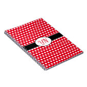 Carnet Initiales personnalisées Point Polka (Côté Droit)