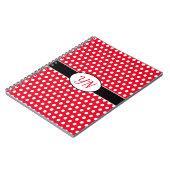 Carnet Initiales personnalisées Point Polka (Côté gauche)