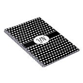 Carnet Initiales personnalisées Point Polka (Côté Droit)