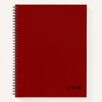 Initiales professionnelles minimes en noir rouge