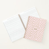 Carnet Initiales rose vif moderne Monogramme élégant (Intérieur)