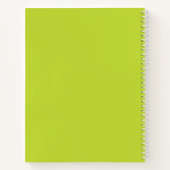 Carnet Initiales superposées Modernes 2 | Vert Citron (Dos)