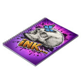 Carnet INK… Hand-Drawn Skull with Butterfly (Côté gauche)