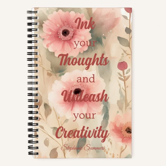 Carnet Ink Thoughts Libérer la créativité Inspiration Adu (Recto)