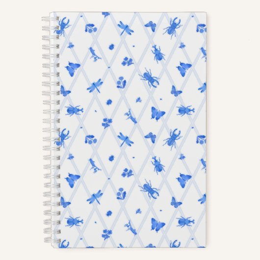 Carnet Insecte Aquarelle Bleu (Recto)