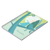 Carnet Inséparables bleus dans l'arbre (Côté gauche)