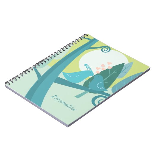 Carnet Inséparables bleus dans l'arbre (Côté gauche)