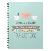 Carnet Inséparables décorés d'un monogramme d'Aqua (Devant)