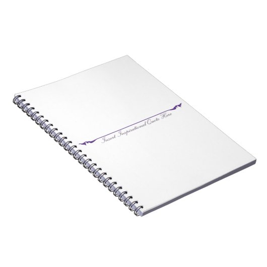 Carnet Insérer un devis inspirant ici - violet (Côté Droit)