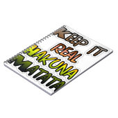 Carnet Inspiration Art "Keep It Real Hakuna Matata" (Côté gauche)