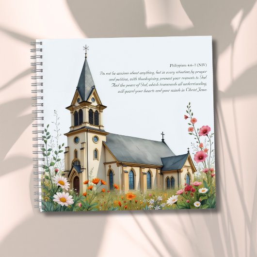 Carnet Inspiration Bible Verse Aquarelle Eglise