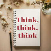 Carnet Inspiration Positive Red Think Think Think Devis d