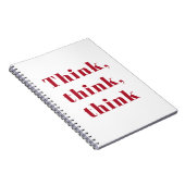 Carnet Inspiration Positive Red Think Think Think Devis d (Côté Droit)