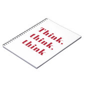Carnet Inspiration Positive Red Think Think Think Devis d (Côté gauche)