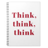 Carnet Inspiration Positive Red Think Think Think Devis d (Devant)