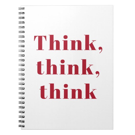 Carnet Inspiration Positive Red Think Think Think Devis d (Devant)
