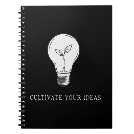 Carnet Inspirational Cultivate Your Ideas Lightbulb Plant (Devant)