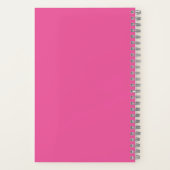 Carnet Inspirational Happy Quote Pink Nom personnalisé (Verso)