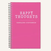 Inspirational Happy Quote Pink Nom personnalisé