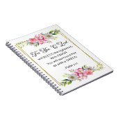 Carnet Inspirational Quote, Psalm 5:12 Floral Bible Verse (Côté Droit)