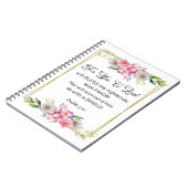 Carnet Inspirational Quote, Psalm 5:12 Floral Bible Verse (Côté gauche)