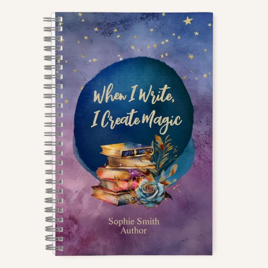 Carnet Inspirational & Whimsical Auteur et Ecrivain (Recto)