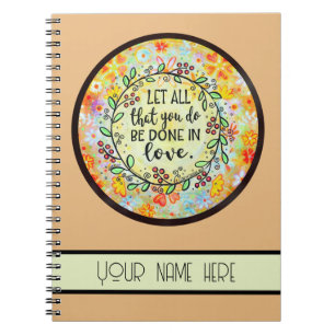 Carnet Inspirationnel Amour Floral Plutôt Personnalisé