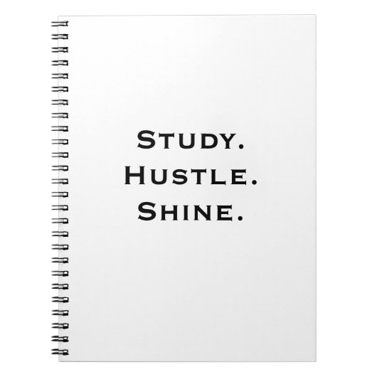 Carnet Inspirationnel - Étude. Hustle. Brille. (Devant)