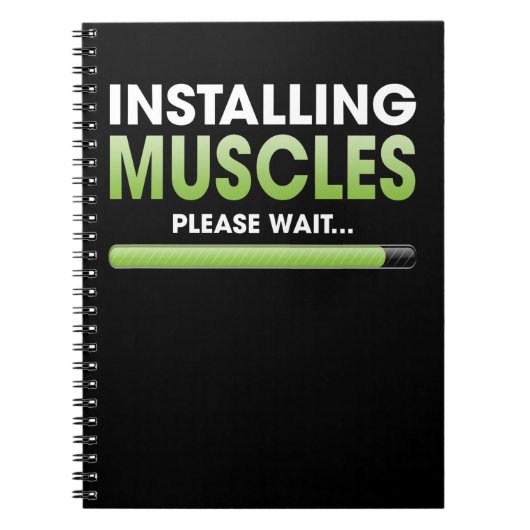 Carnet Installing Muscles Please Wait Workout Lover (Devant)