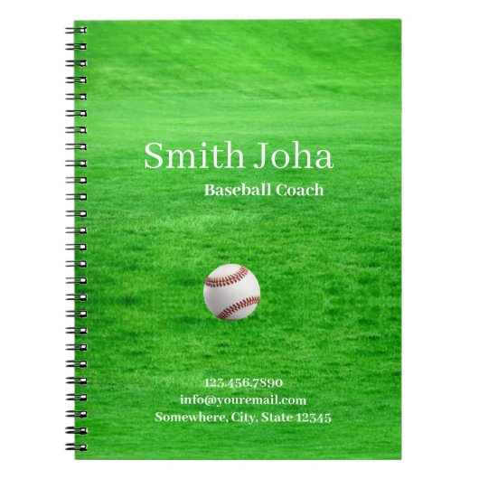 Carnet Instructeur de baseball professionnel (Devant)